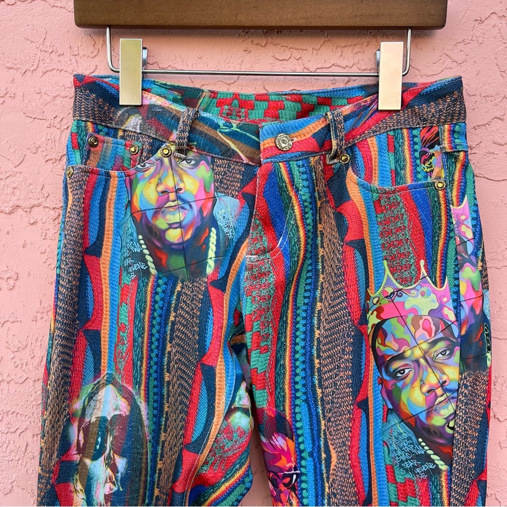 Low Rise Colorful Pants 2Pac Biggie Smalls Tupac Rap